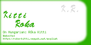 kitti roka business card